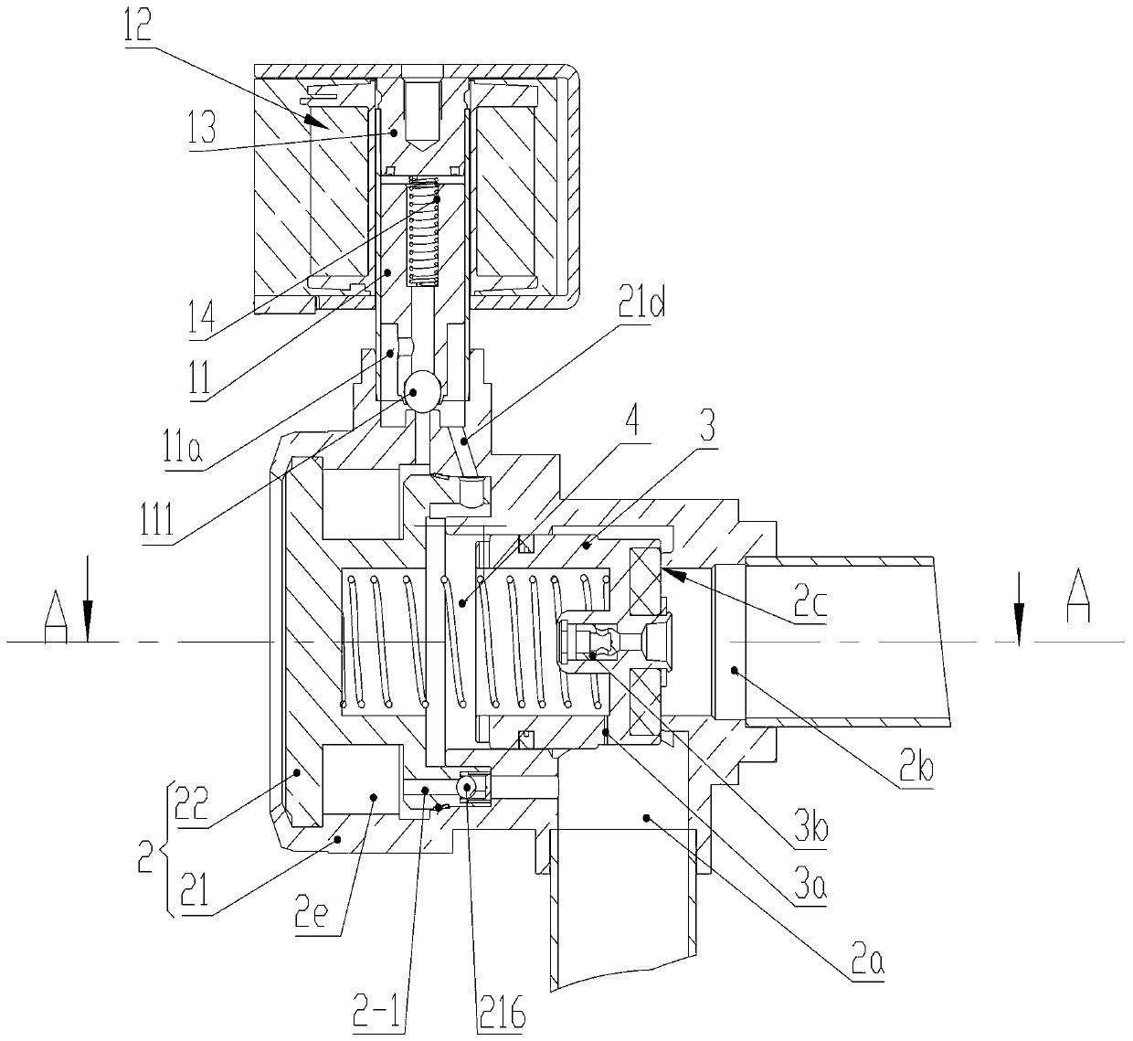 Two-way solenoid valve