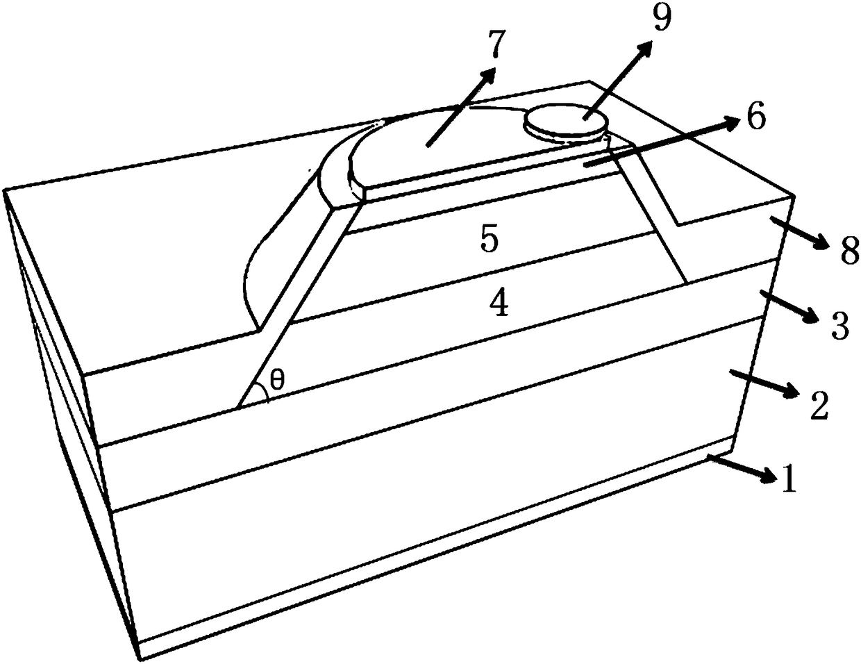 Silicon carbide avalanche photoelectric detector provided with graphene transparent electrode