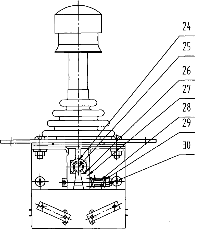 Electric control handle having functions of meso-position locking and control damping adjustment