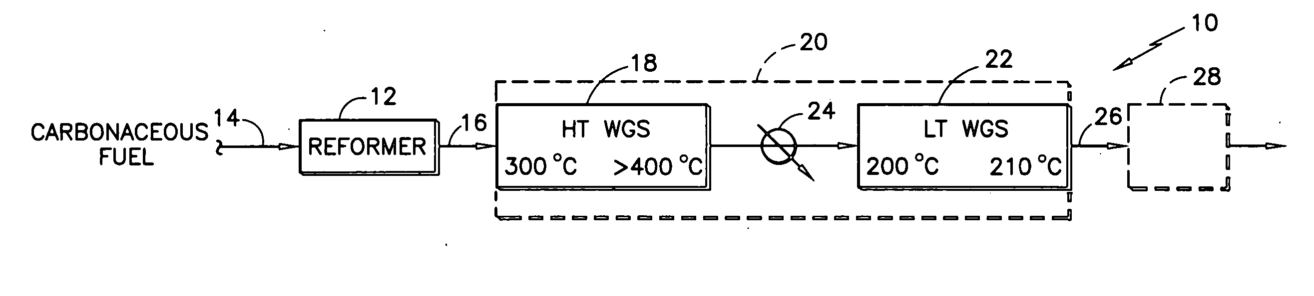 Durable catalyst for processing carbonaceous fuel, and the method of making