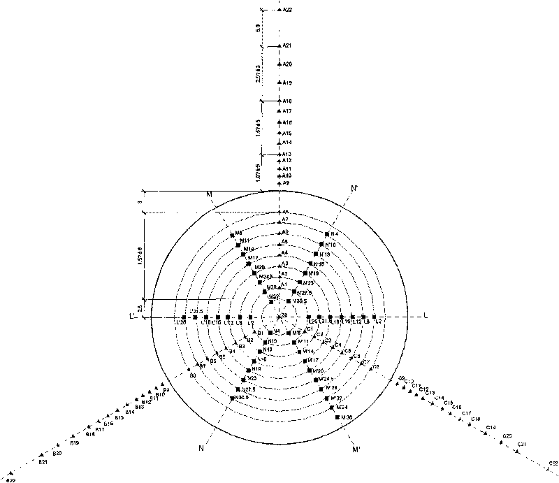 Layered deformation observation method and apparatus for deep part of groundwork