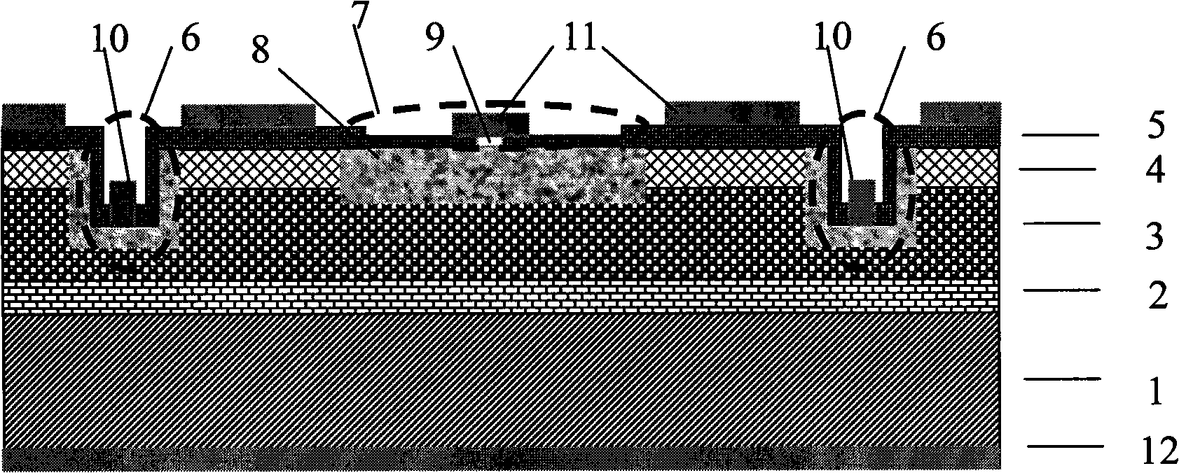 Plane-structure InGaAs array infrared detector