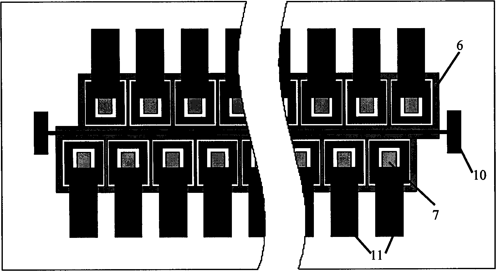 Plane-structure InGaAs array infrared detector