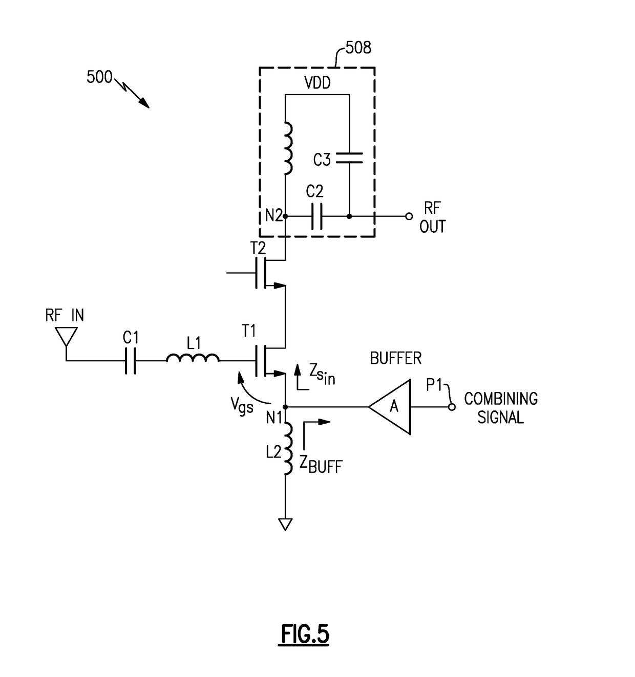 Hybrid amplifier and signal combiner