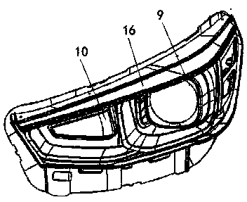 Forced defogging device for automobile headlamp