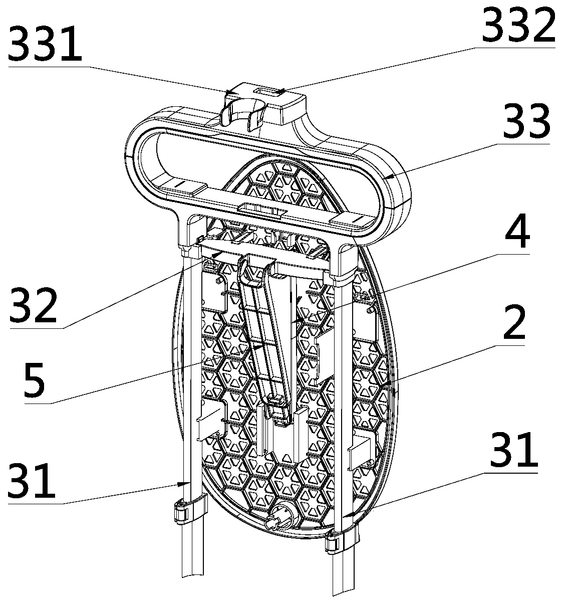 A steam ironing machine with a reversible ironing board