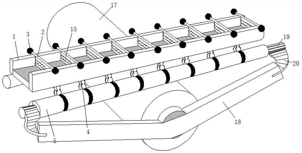 Weaving machine auxiliary device capable of avoiding machine jamming caused by accumulation of soft wool in guide rail