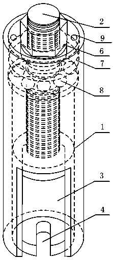 Screw-type nail extractor specifically for railway signal