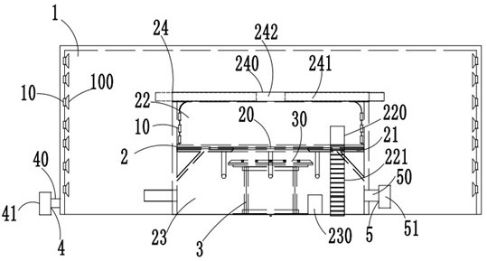 Large aircraft temperature shock test device and test method