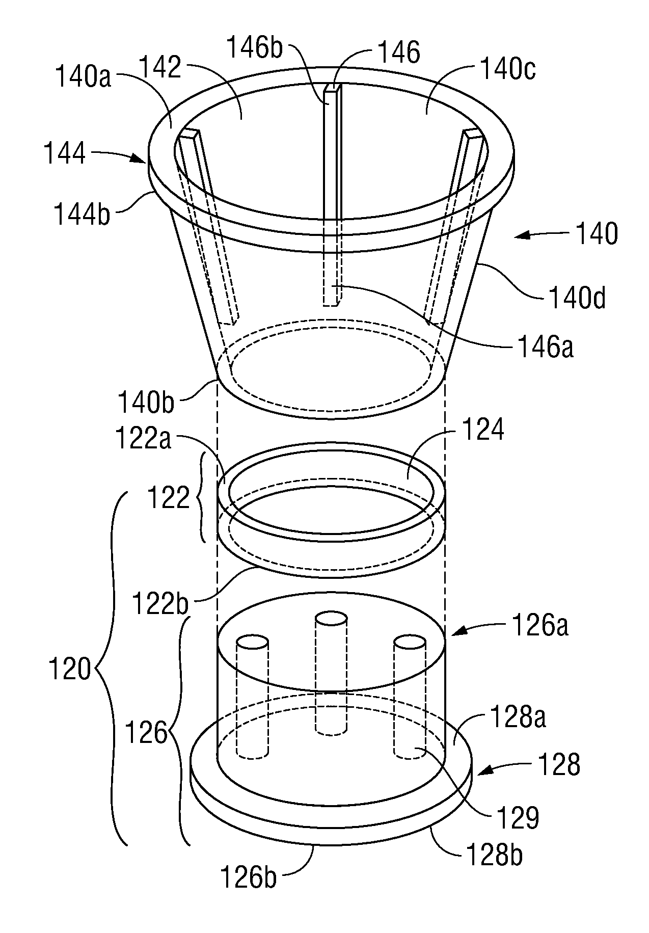 Adjustable height port including retention elements