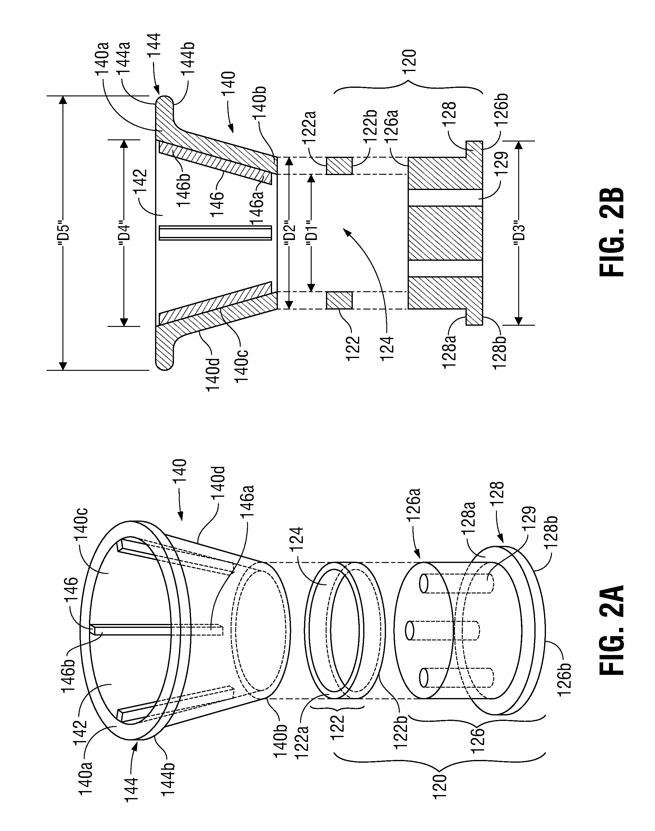 Adjustable height port including retention elements