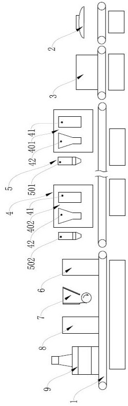 Production process of ceramic tile capable of accurately positioning dry particles, and product thereof