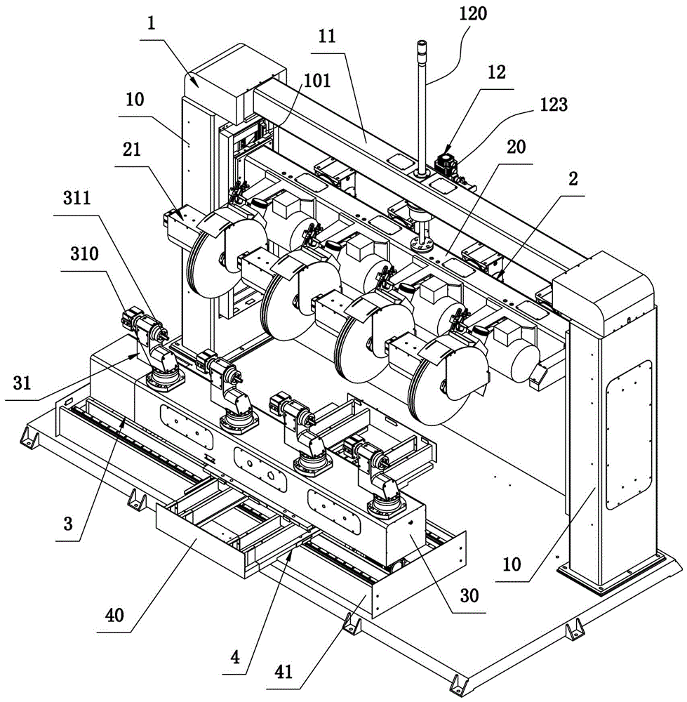 Multi-station polishing machine capable of improving efficiency