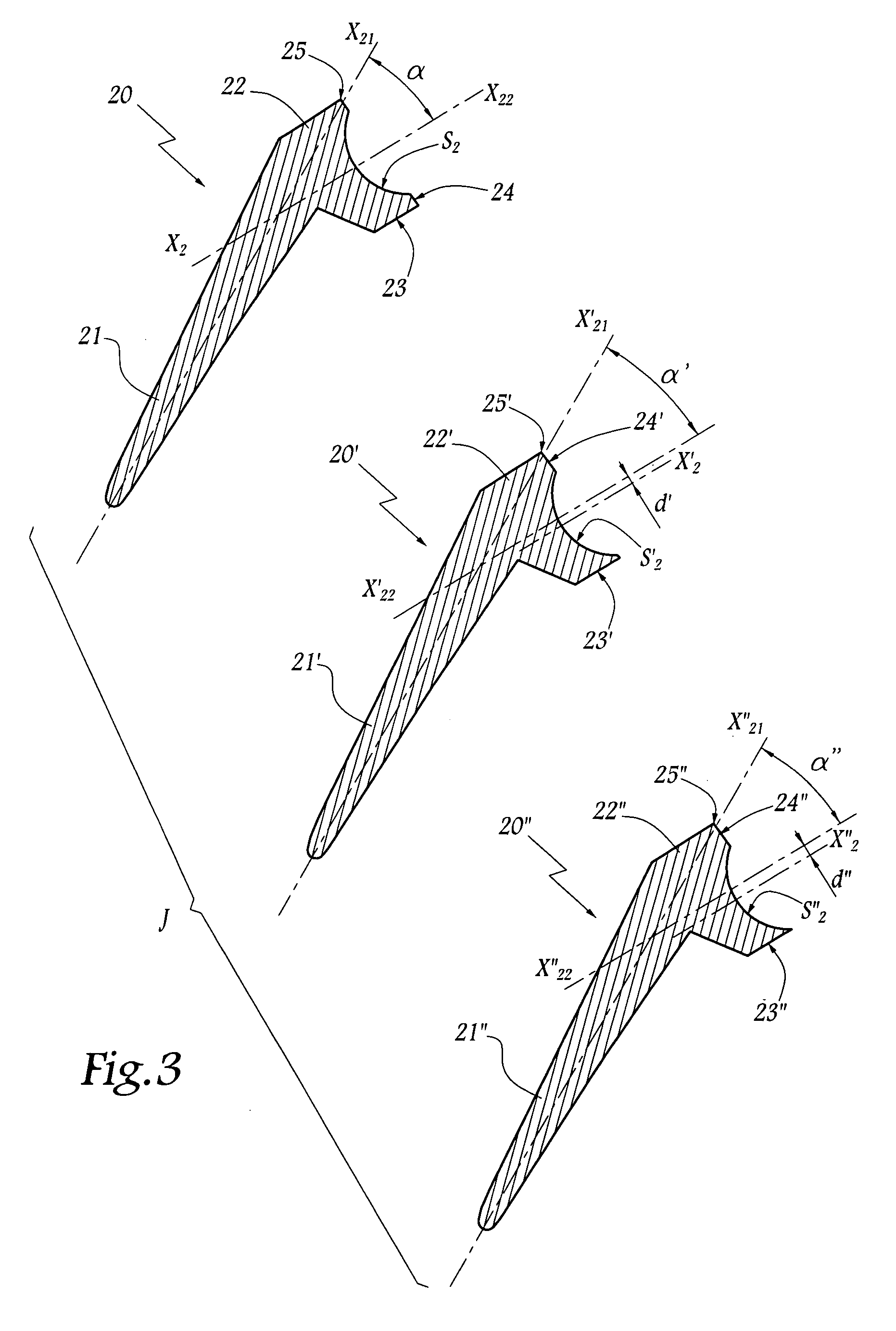 Set of humeral components for total shoulder prosthesis