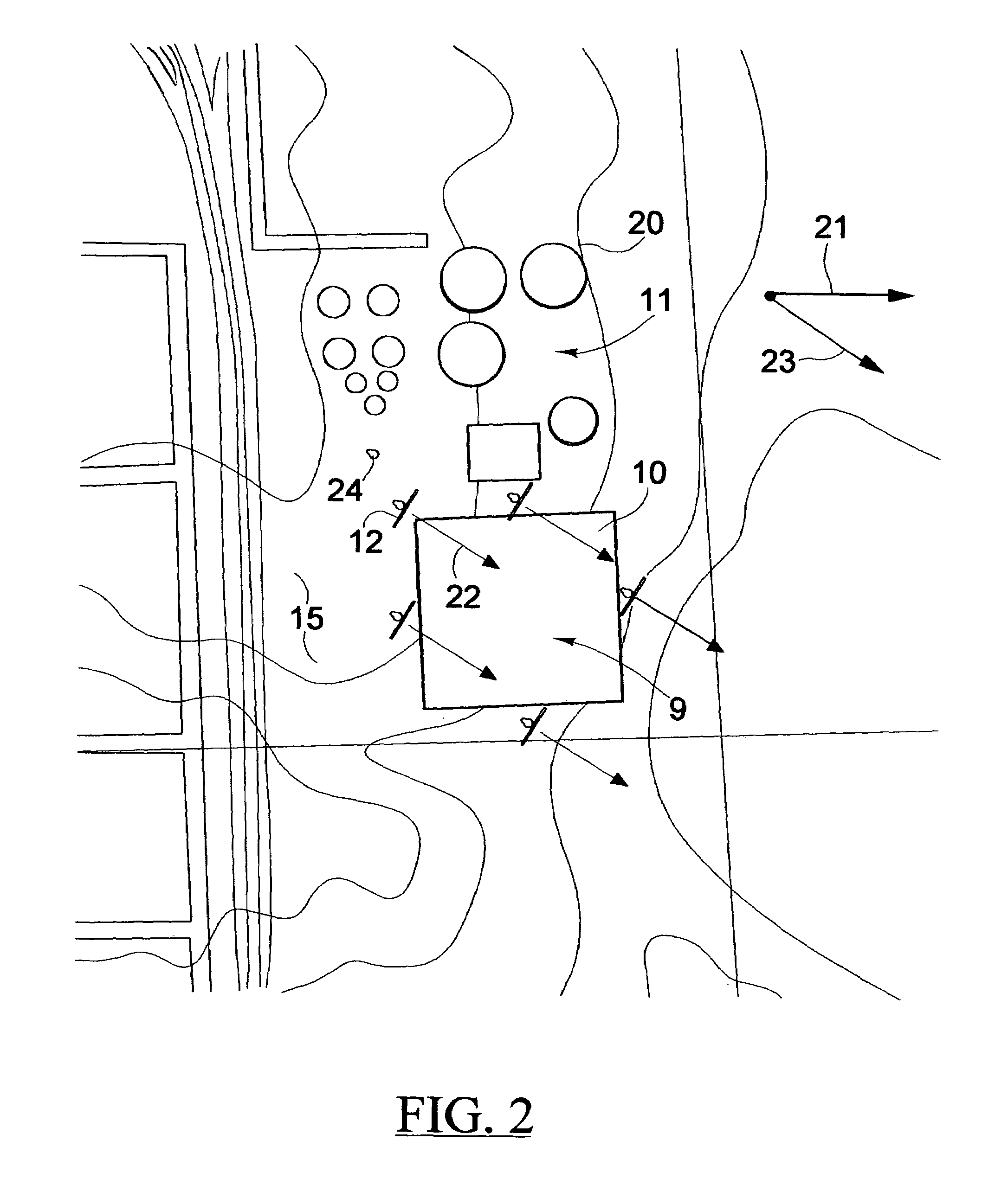 Method for siting and operating an odor dispersing wind machine array