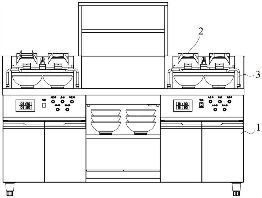 Noodle cooking and soup pumping all-in-one machine