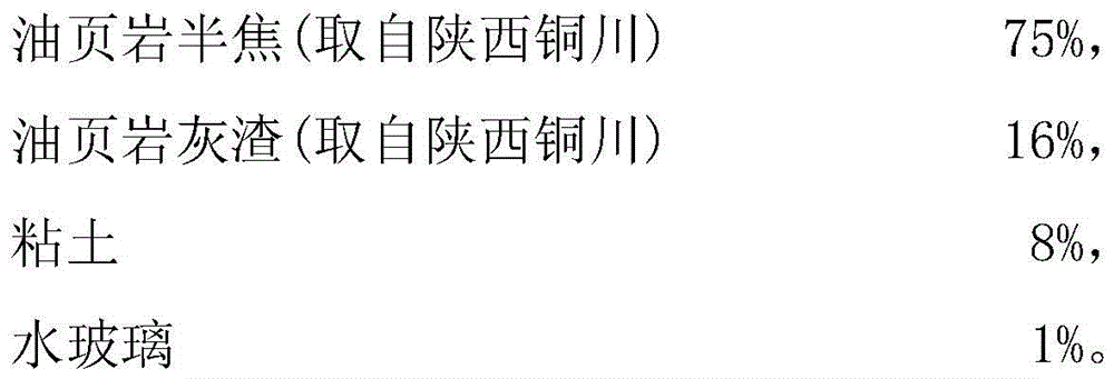 Light ceramsite prepared from oil shale semi-coke and preparation method thereof