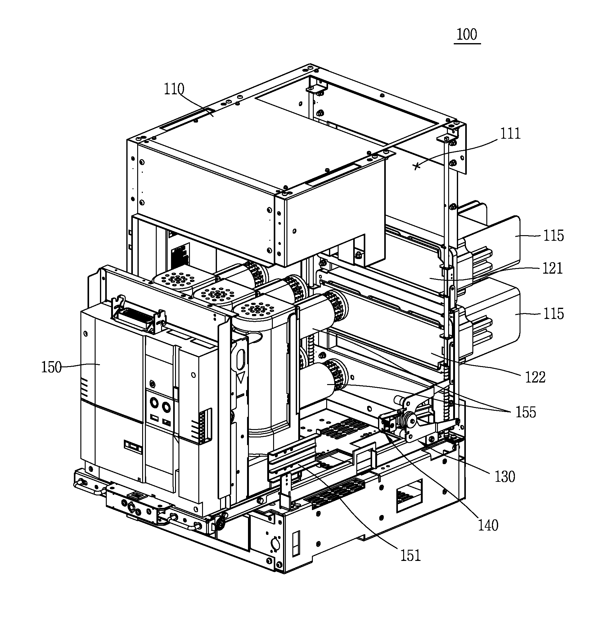 Circuit breaker having cradle