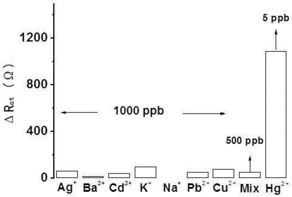 Aptamer sensor for mercury ion detection, as well as preparation method and application of aptamer sensor