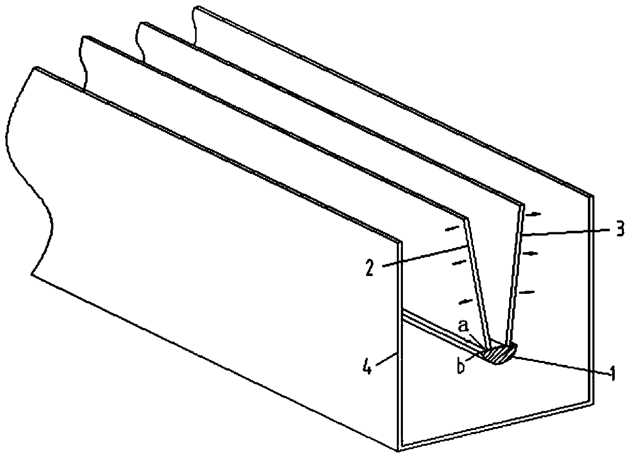 Long-service-life steel flowing groove and manufacturing die and manufacturing method of long-service-life steel flowing groove