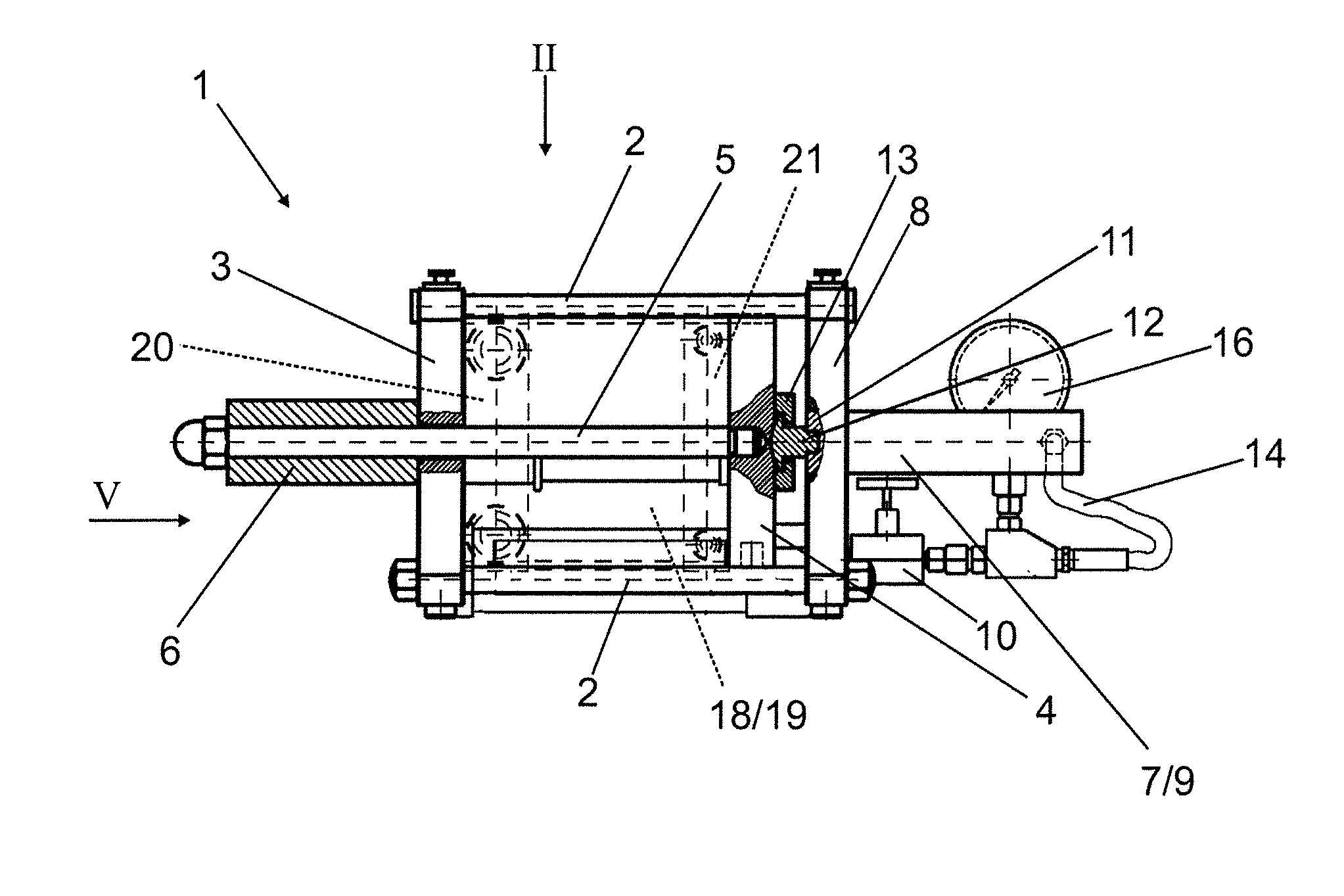 Filter holder and method for sterilizing the filter holder