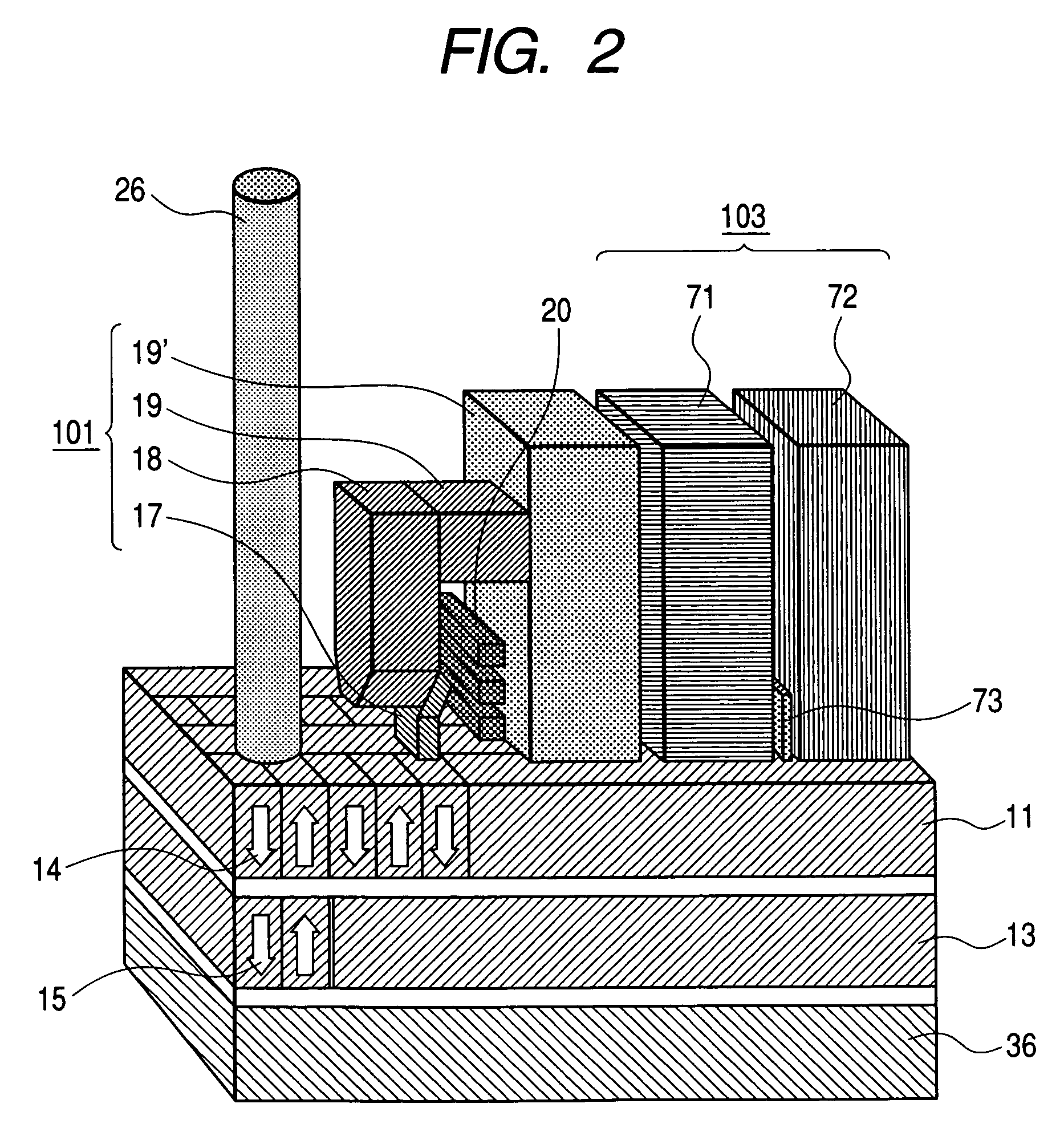 Magneto-optical recording using a heating element