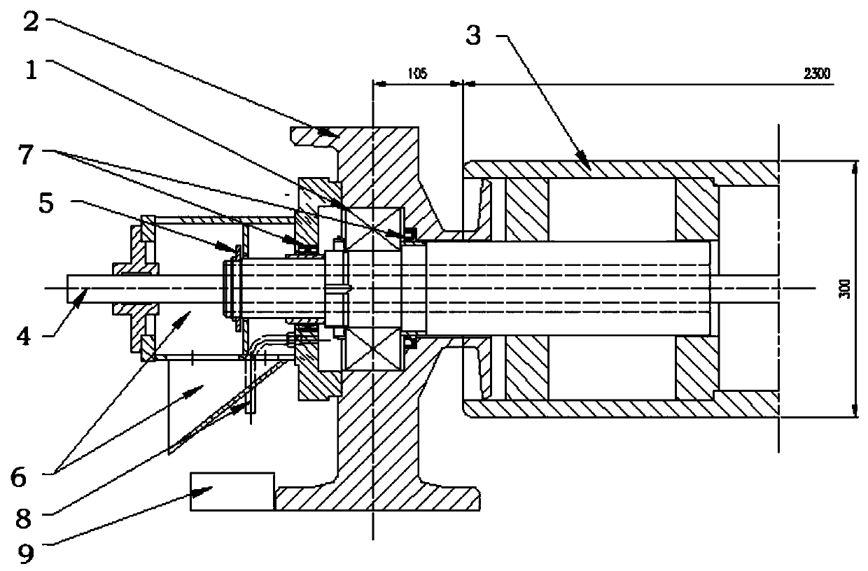 Bearing seat structure used for preventing water from entering cold roll bearing in cold area of hot rolling layer