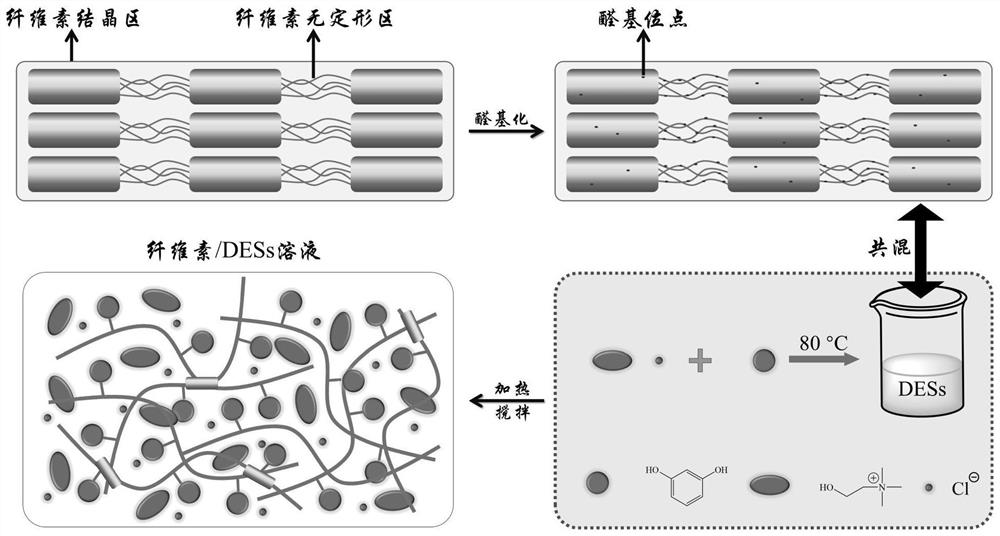 Eutectic solvent for dissolving cellulose and method for dissolving cellulose