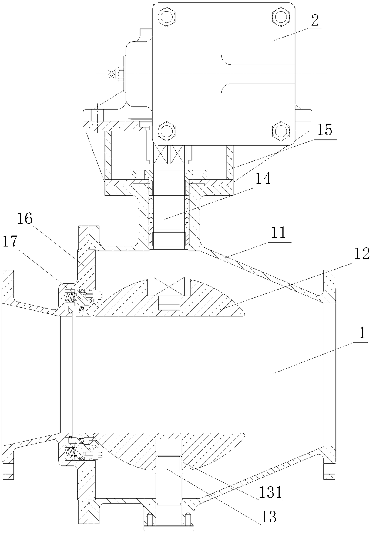 Pneumatic cinder ball valve