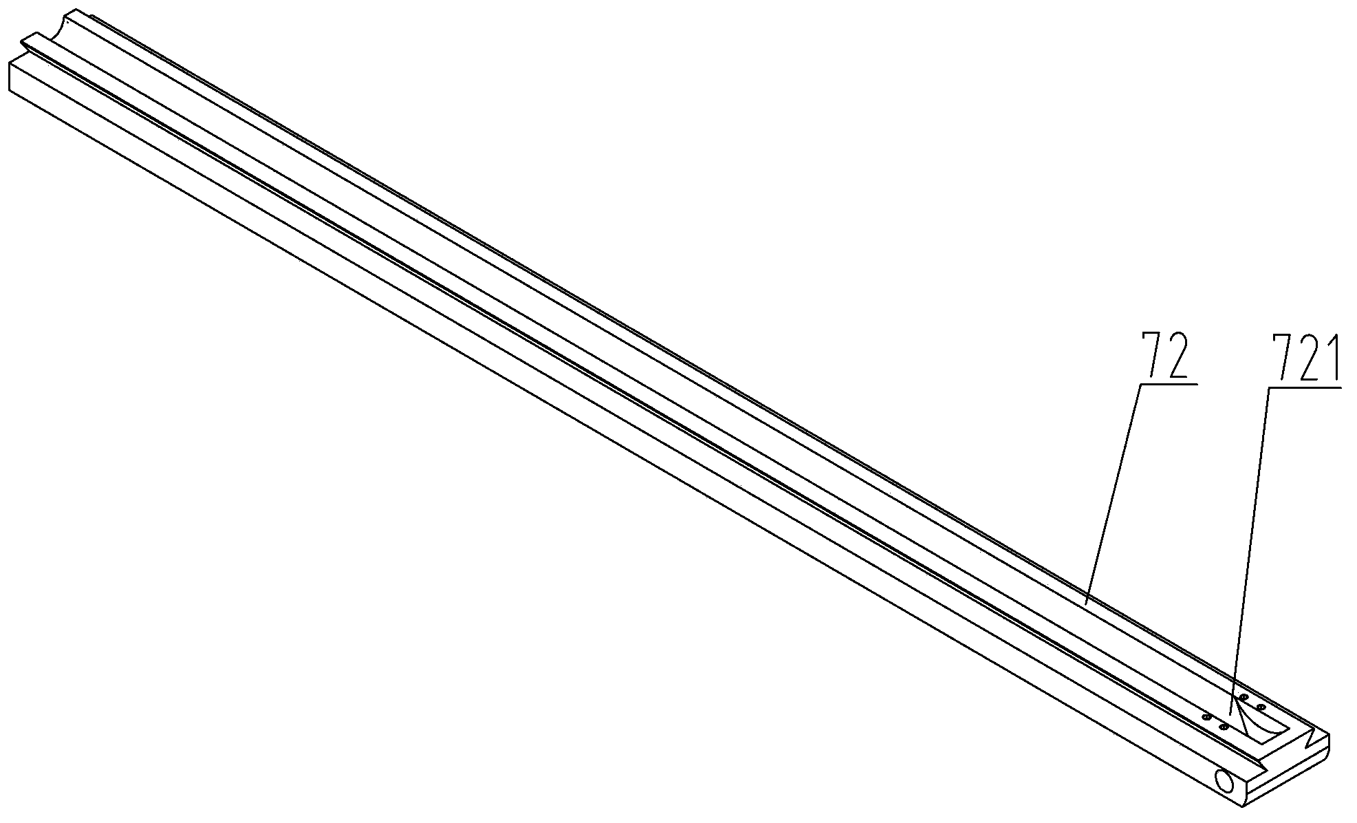 Device for assisting boring machine to process long conical through hole