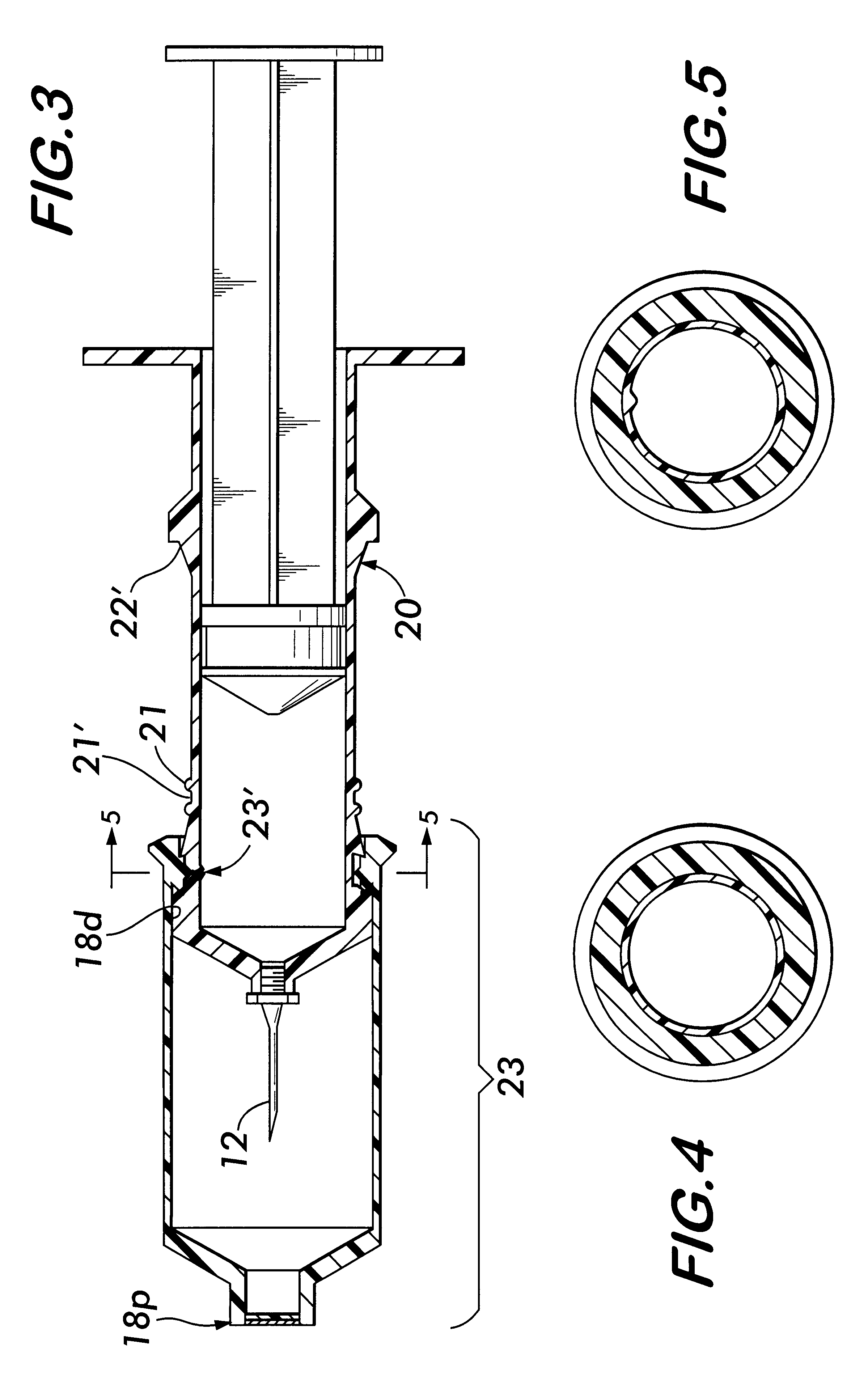 Syringe with reciprocating, leak-proof needle guard