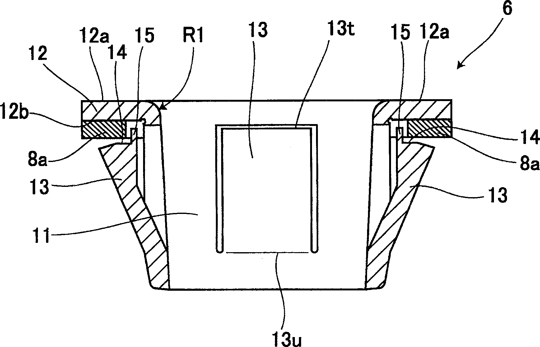 Mounting grommet for member