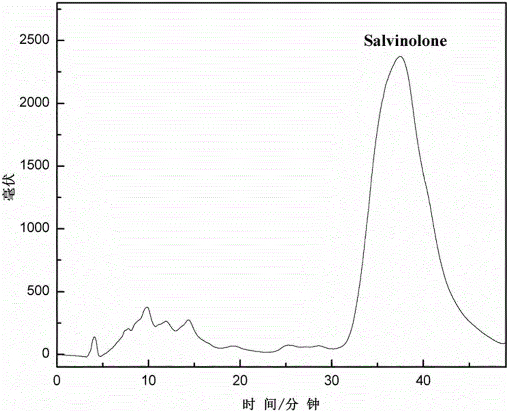 Preparation method of salvinolone chemical reference substance in Salvia prattii