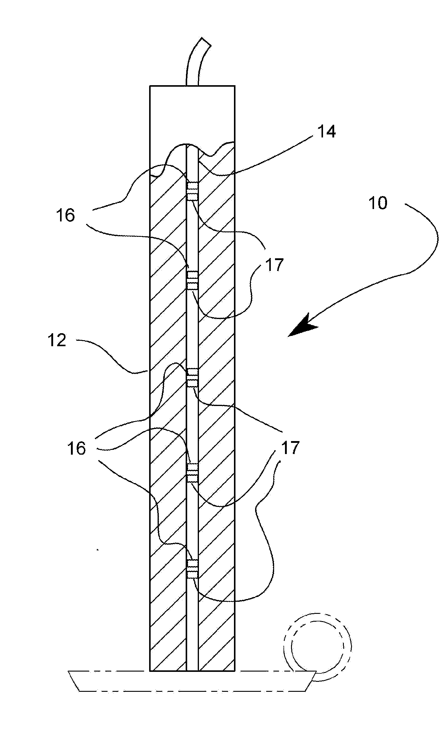 Self-extinguishing relightable wick for use on candles and the like