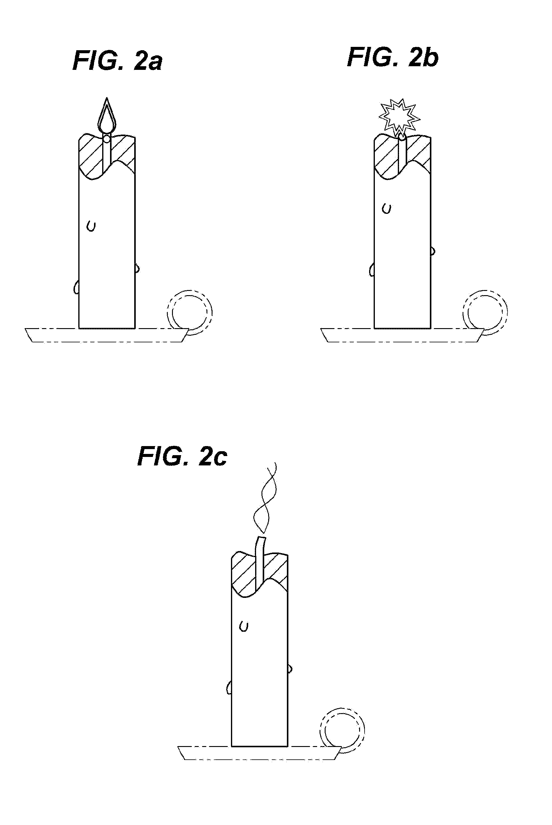 Self-extinguishing relightable wick for use on candles and the like