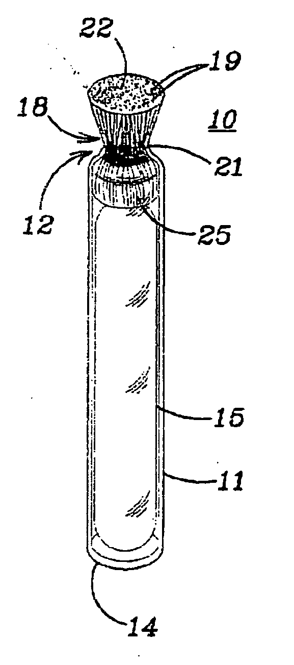 Single use applicator for applying viscous fluids