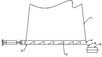 Wing plate type stock bin discharging device