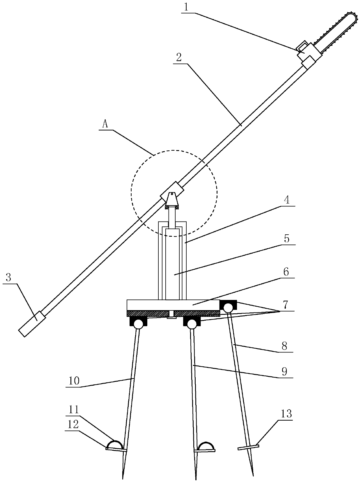 Efficient branch trimming device