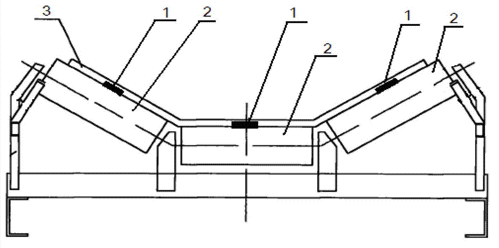 Long-distance belt conveyor roller fault detecting device