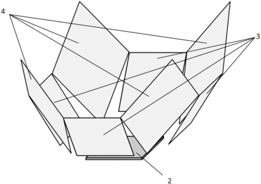 Octahedral low-concentration photovoltaic unit body, as well as concentrating photovoltaic assembly and concentrating photovoltaic power generating device consisting of octahedral low-concentration photovoltaic unit body