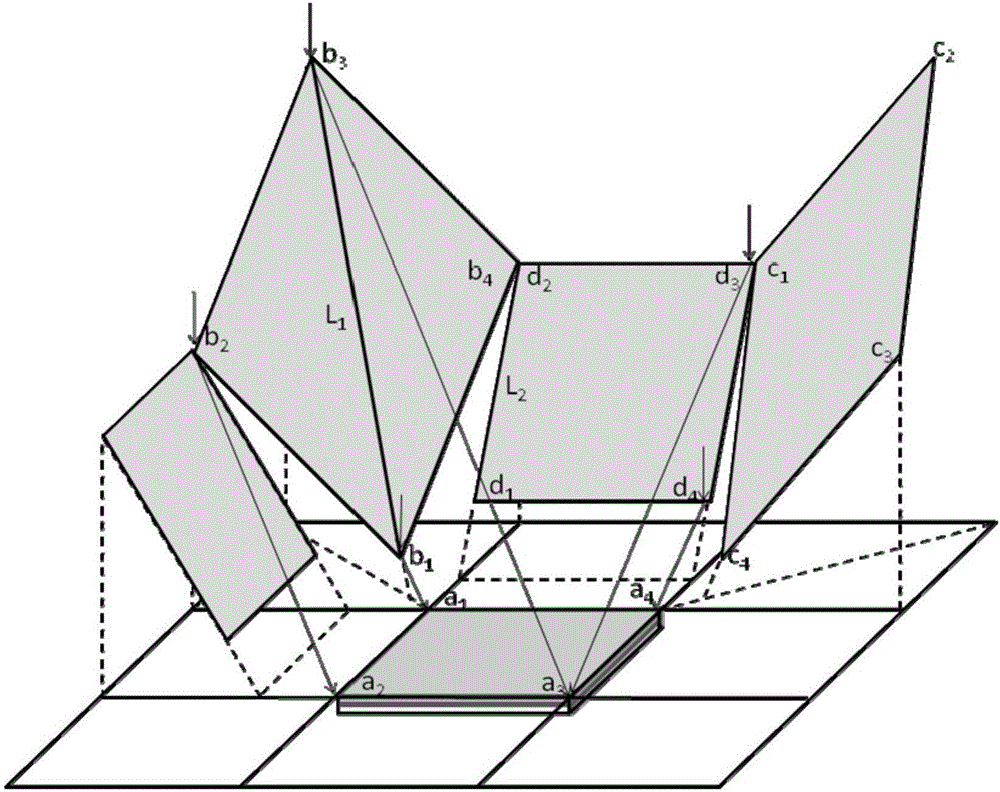 Octahedral low-concentration photovoltaic unit body, as well as concentrating photovoltaic assembly and concentrating photovoltaic power generating device consisting of octahedral low-concentration photovoltaic unit body