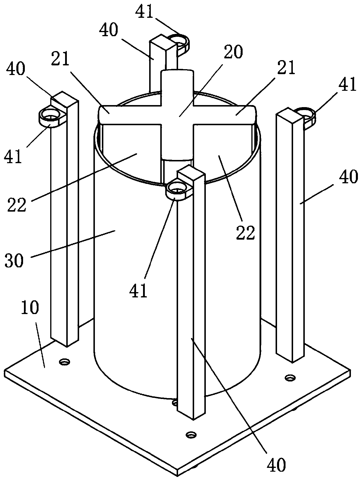 Mounting structure for radial extrusion deformation of thin-walled circular tube