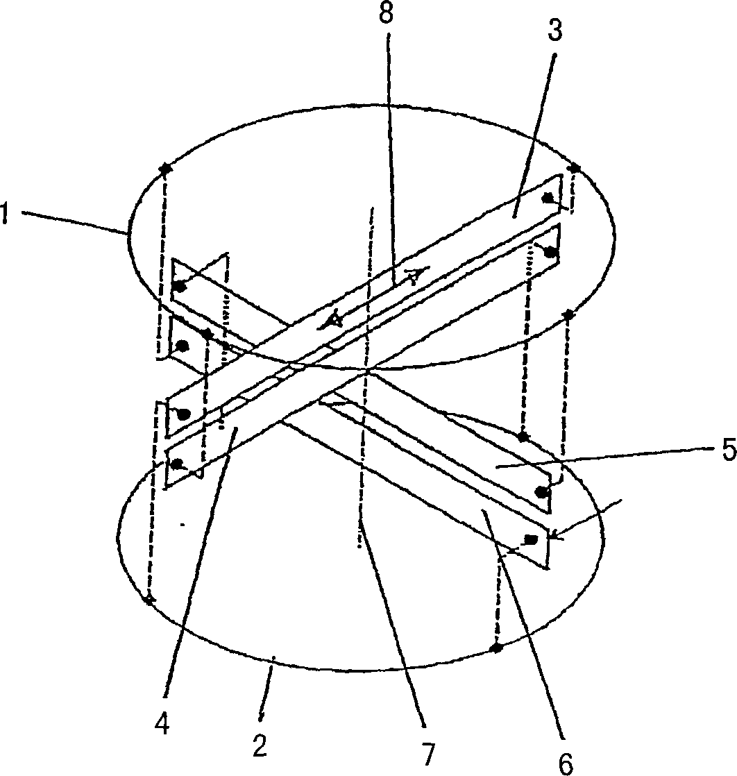 Cruciform spring element