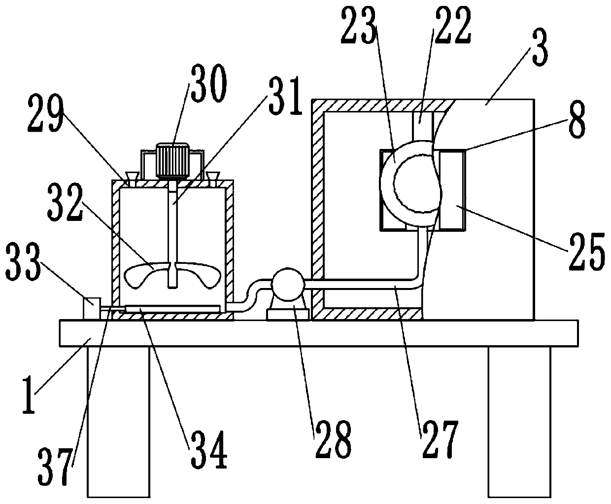 Seal strip drying device with rapid baking function