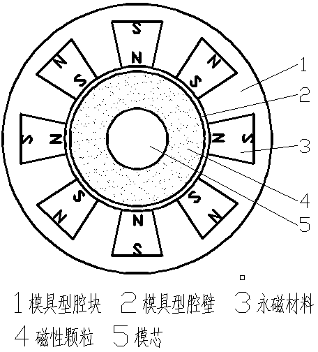 Anisotropic multipole magnet ring forming mold system