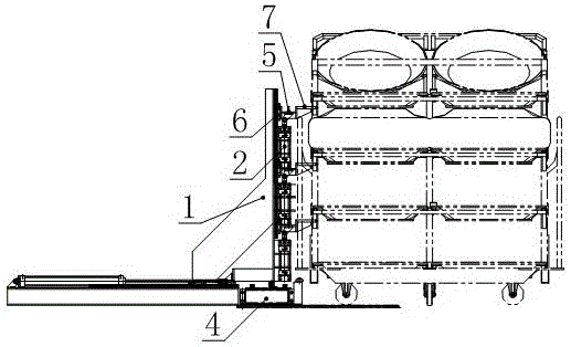 Automatic plate turnover system for green tire transfer device