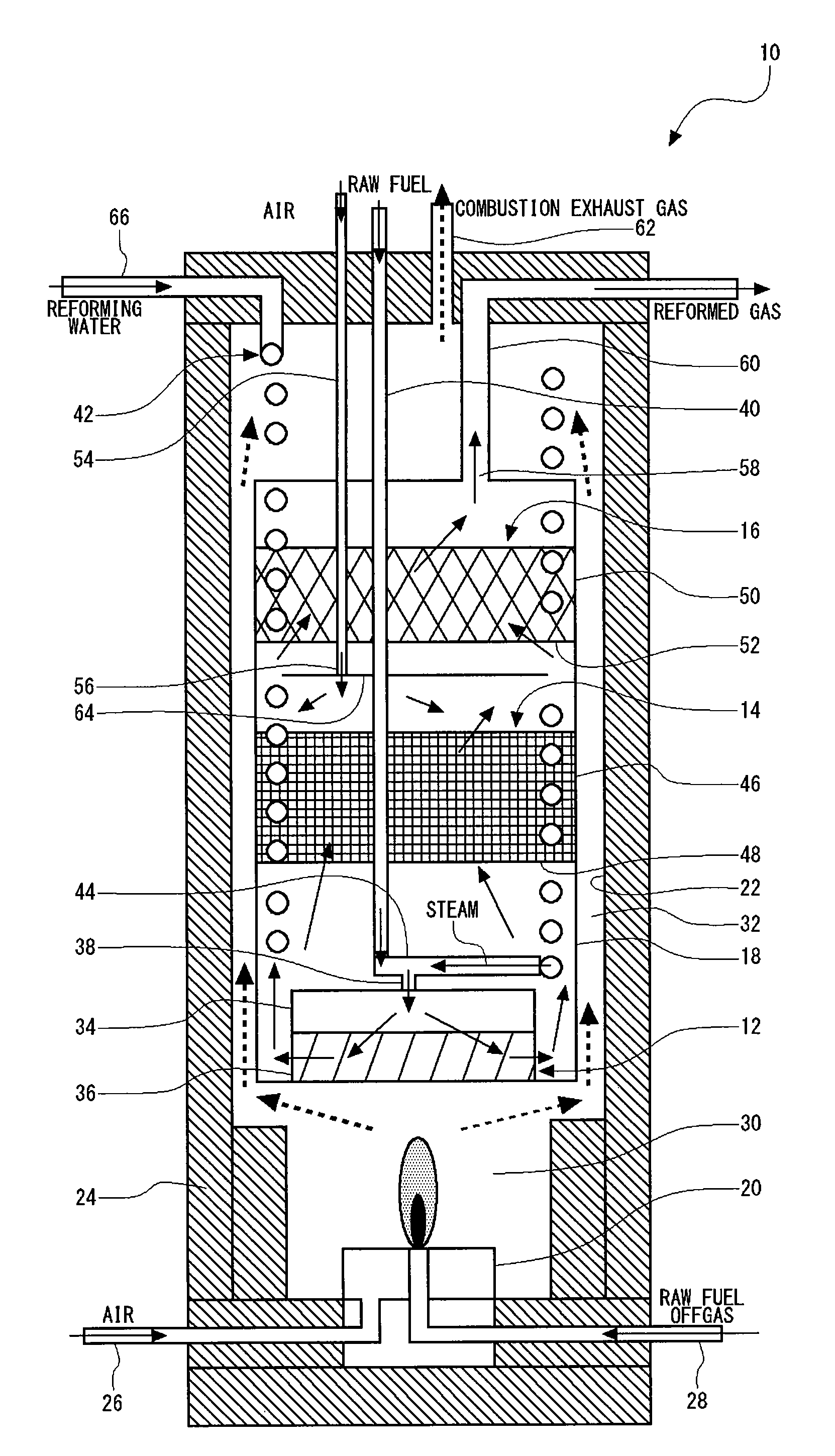 Reforming apparatus for fuel cell