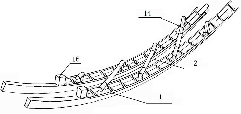 Complex annular shed bending and twisting component and manufacturing method thereof