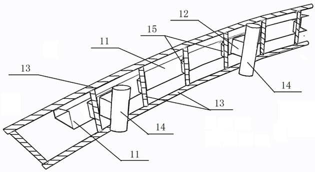 Complex annular shed bending and twisting component and manufacturing method thereof