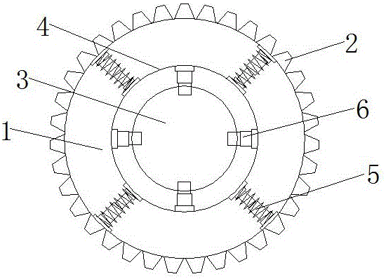 Gear high in use efficiency